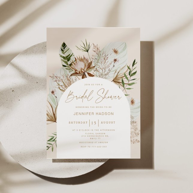 Invitación Pampas de playa ducha de novias (Subido por el creador)
