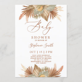 Invitación Pampas Grass Baby Shower