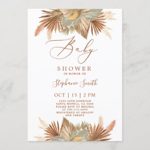 Invitación Pampas Grass Baby Shower