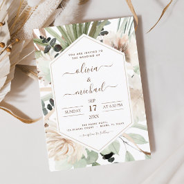 Invitación Pampas Grass Bohemian Boho Eucalyptus Boda Invi
