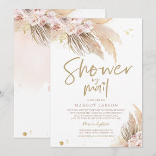 Invitación Pampas Grass Bohemira Shower Por Correo Baby Showe