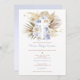 Invitación Pampas Grass Bohemism Boho Christening