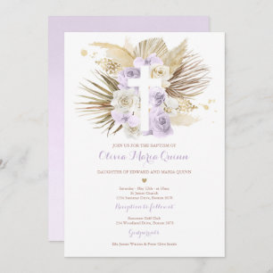 Invitación Pampas Grass Bohemism Boho Christening