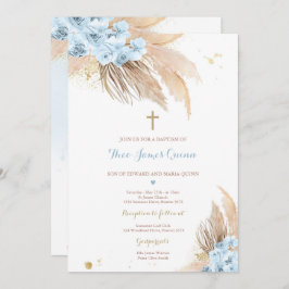 Invitación Pampas Grass Bohemism Boho Christening