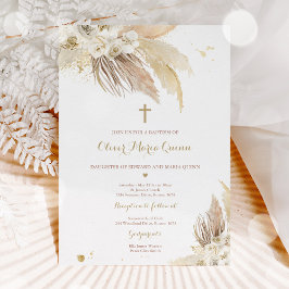 Invitación Pampas Grass Bohemism Boho Christening