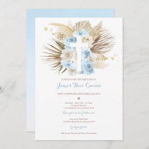 Invitación Pampas Grass Bohemism Boho Christening