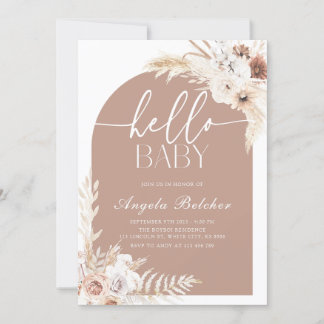 Invitación Pampas Grass Boho Baby Shower