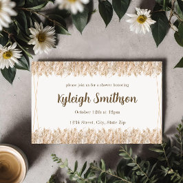 Invitación Pampas Grass Boho Invite