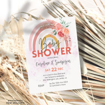 Pampas Grass Boho Retro Bohemian Baby Shower