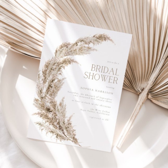 Invitación Pampas Grass Bridal Shower (Subido por el creador)