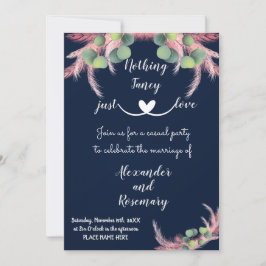 Invitación Pampas Grass Nothing Fancy just Love Elope