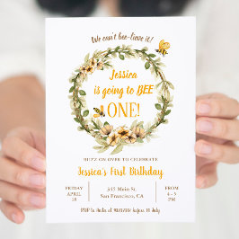 Invitación Pampas Grass Pequeño conejito cumple un cumpleaños