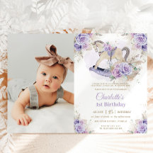 Pampas Grass Purple Floral Roca Hípica Cumpleaños