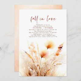Invitación Pampas Grass Terracotta Fall Engagement Party