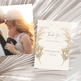 Invitación Pampas Grass Thank You Card