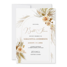 Pampas hierba acuarela boho elegante Bridal Shower