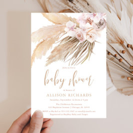 Invitación Pampas hierba boho bohemias desierto bebé ducha