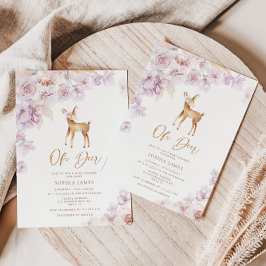 Invitación Pampas hierba Oh bebé de ciervo