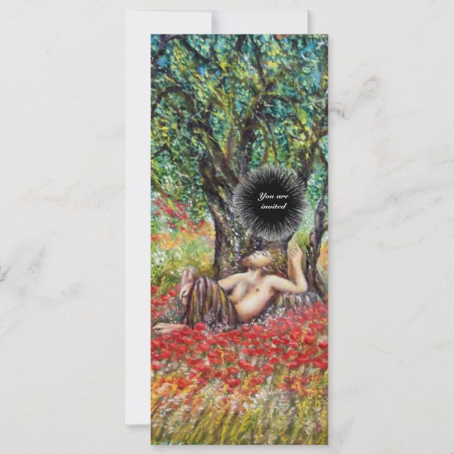 Invitación PAN, ÁRBOL DE OLIVA Y CAMPOS DE POBRE, blanco (Anverso)
