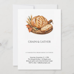 Invitación Pan de Acción de Gracias de Grain and Gather