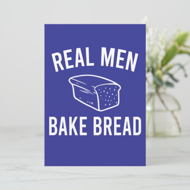 Invitación Pan De Bake Real Men - Diseño Fundido De Baking (Anverso de pie)
