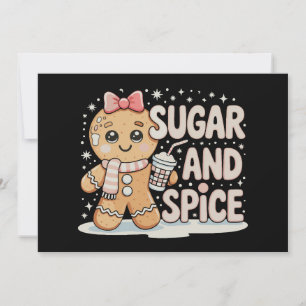 Invitación Pan de Jengibre Azucarado Bougie Rosa Navidad Navi