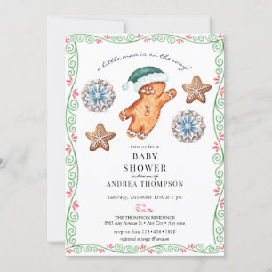 Invitación Pan de jengibre   NAVIDADES BABY SHOWER