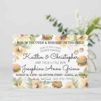 Invitación Pan en el horno y hamburguesas a la parrilla