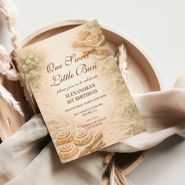 Invitación Panadería de Canela Panecito 1er Cumpleaños (Subido por el creador)