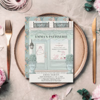 Panadería francesa: Baby Shower virtual verde