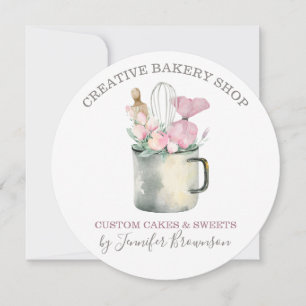 Invitación Panadería Pastelería Chef Mug Boho moda pastelería