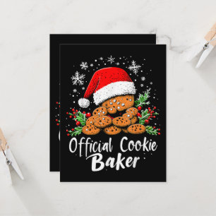 Invitación Panadero Oficial de Galletas Divertida Navidad