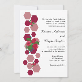 Invitación Panal y Rosas Boda