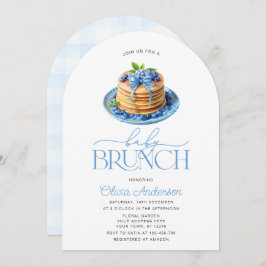 Invitación Pancake Baby Brunch Blueberry Baby Shower