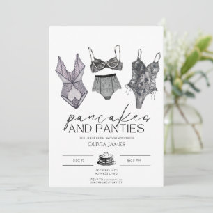 Invitación Pancakes and panties lencería ducha de novia