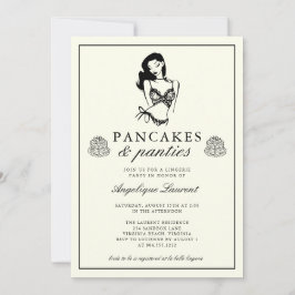 Invitación Pancakes and Panties Lingerie Bridal Shower 