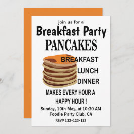 Invitación Pancakes Breakfast Pancake Fiesta