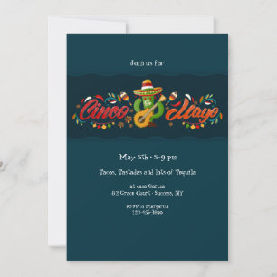 Invitación Pancarta de Cinco De Mayo