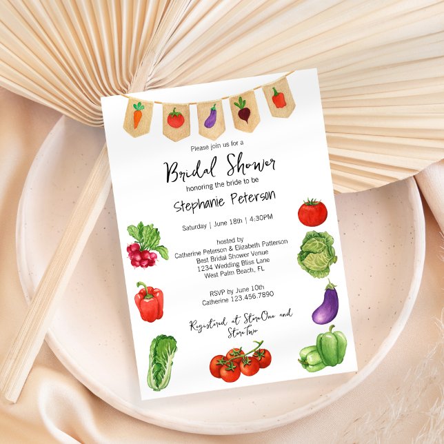 Invitación Pancarta de verduras frescas en el mercado de los  (Subido por el creador)