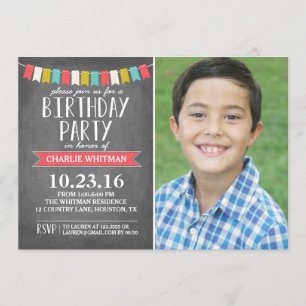 Invitación Pancartas de la fiesta de cumpleaños   Cumpleaños