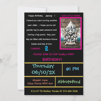 Invitación Panda Adventure: ¡Fiesta de Cumpleaños!
