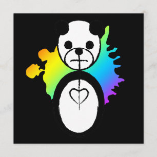 Invitación panda arcoiris splatz