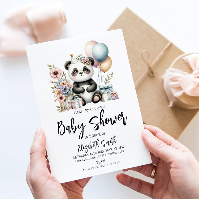 Invitación Panda Baby Shower (Subido por el creador)