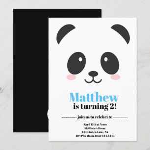 Invitación Panda Bear Birthday