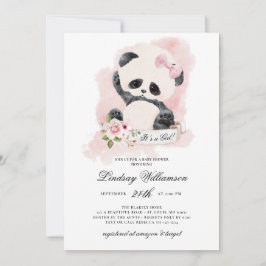 Invitación Panda Chica Baby Shower