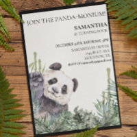 Panda Cutie Fiesta de cumpleaños Bamboo Verde