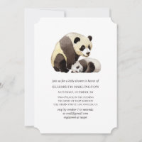 Panda de color agua ducha de bebé. Perro de oso bl