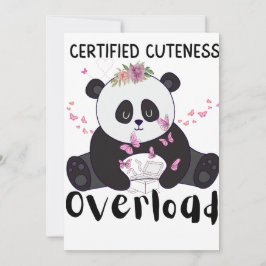 Invitación Panda Divertido Lindo 