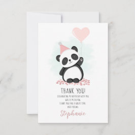 Invitación Panda Fiesta Gracias