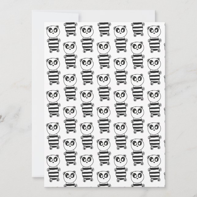 Invitación Panda Kids (Anverso)